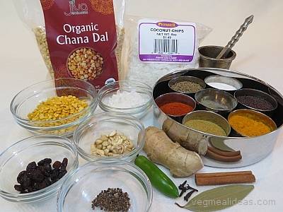 Cholar Dal Ingredients