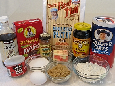 Oatmeal Raisin Cookie Ingredients